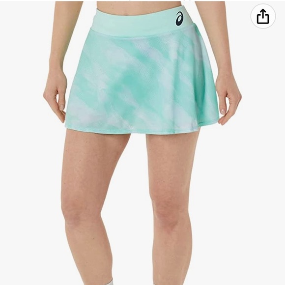 NWT ASICS Match Graphic Tennis Skort Fresh Ice Mint Green sz Medium - Picture 12 of 13